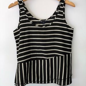 Gap Black and White Stripe Tank